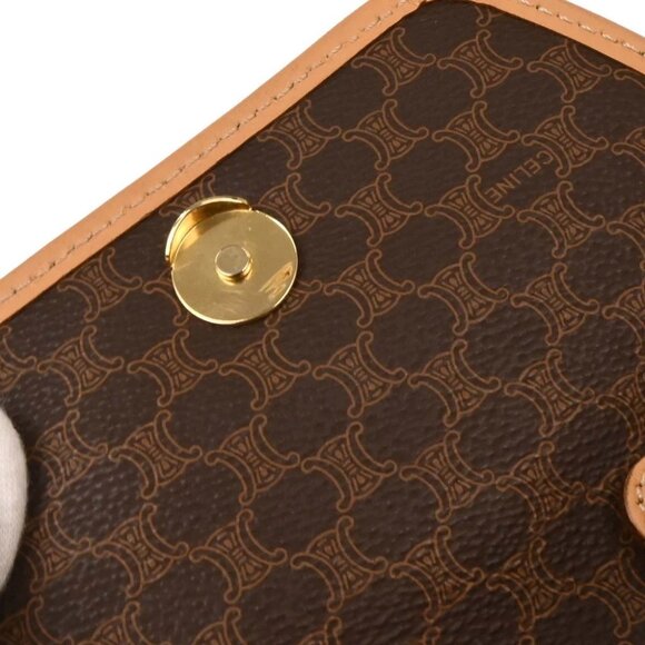 Celine Brown Macadam Shoulder Bag - Picture 6 of 10